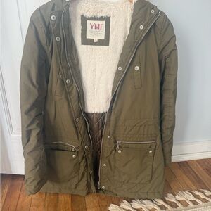 YMI Olive Green Hooded Jacket